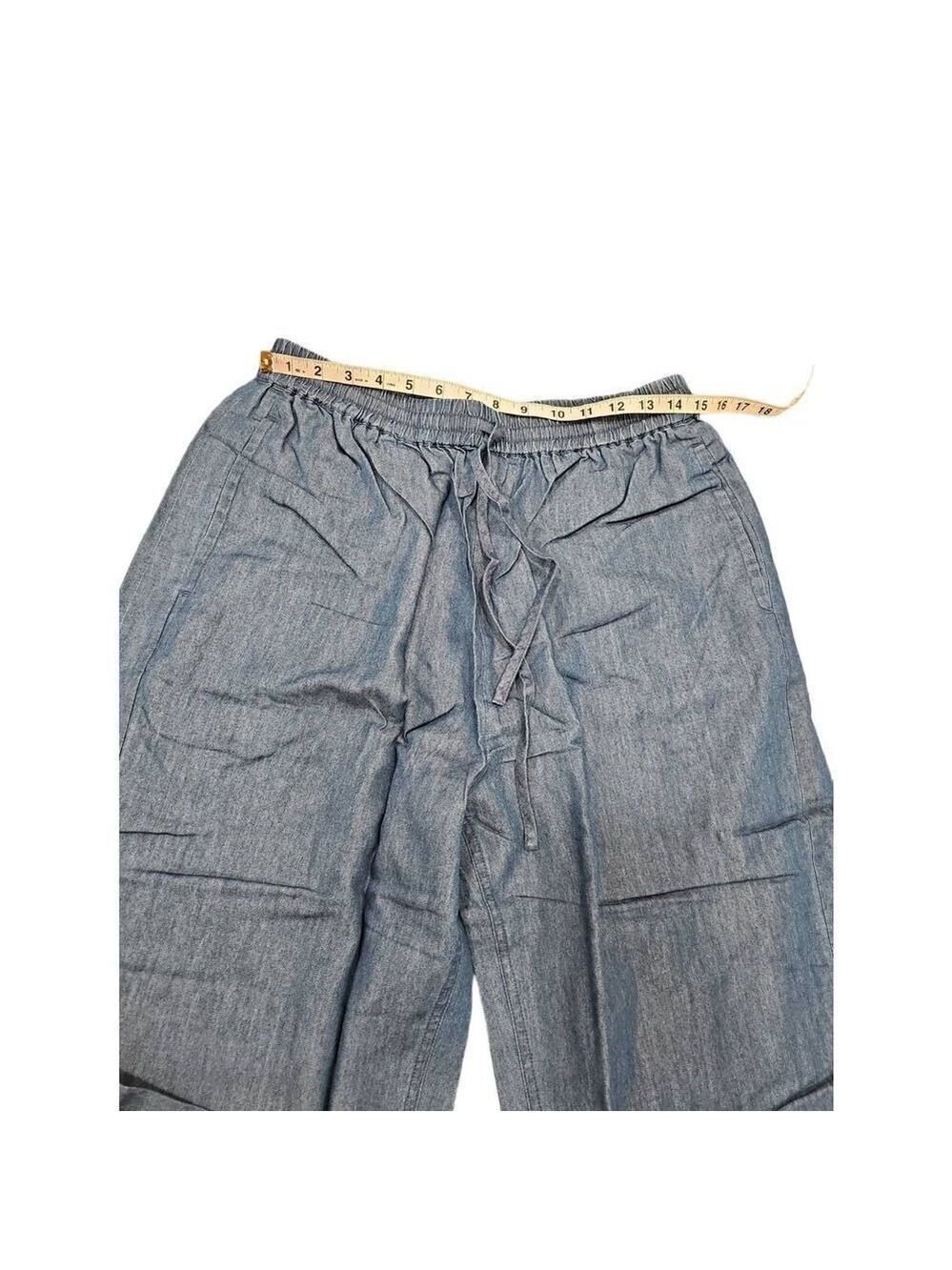 Whistles Lucy Chambray Barrel Trouser Sz 12 - Picture 6 of 9